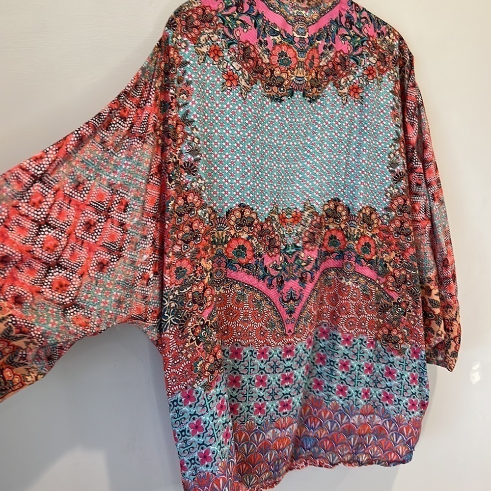 Mahila Anthropologie brand open front Kimono One Size - Picture 6 of 13